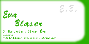 eva blaser business card